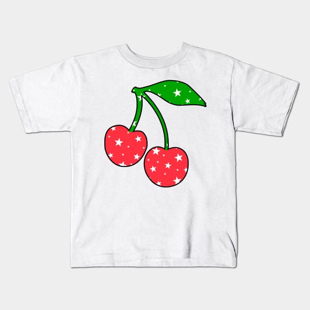 Starry Cherry Kids T-Shirt by lolosenese